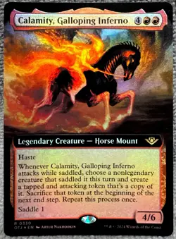 Calamity, Galloping Inferno 330 Foil (Extended Art) Outlaws of Thunder Junction - Image 1