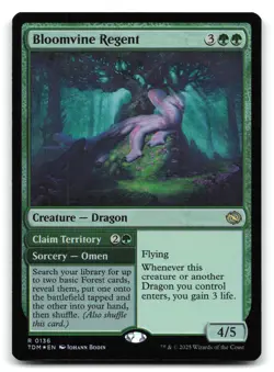 Bloomvine Regent // Claim Territory Foil #136 Tarkir: Dragonstorm - Image 1