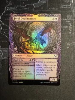 NM Showcase Foil Feral Deathgorger, MTG, Tarkir Dragonstorm, Magic, 298 - Image 1