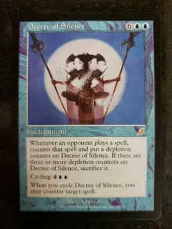 1x Decree of Silence Scourge MtG Near Mint (NM) - Image 1