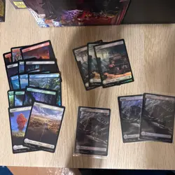 MTG Final Fantasy Full Art Land Set Foil Extra Wastes - Image 1