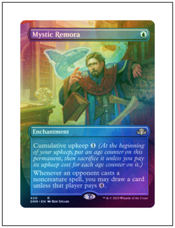 1x Mystic Remora, Borderless Art Foil, Dominaria Remastered, Magic MTG NM - Image 1