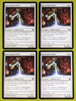 Barrenton Medic x4 Shadowmoor 4x Playset Magic the Gathering MTG - Image 1