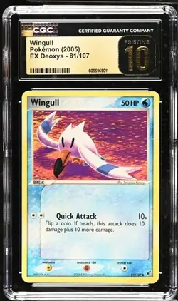 Pokemon Wingull 2005 EX Deoxys 81/107 CGC PRISTINE 10 - Image 1