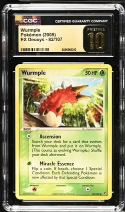 Pokemon Wurmple 2005 EX Deoxys 82/107 CGC PRISTINE 10 - Image 1
