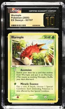 Pokemon Wurmple 2005 EX Deoxys 82/107 CGC PRISTINE 10 - Image 1