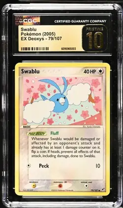 Pokemon Swablu 2005 EX Deoxys 79/107 CGC PRISTINE 10 - Image 1