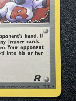 Pokemon Trainer Rockets Sneak Attack Non Holo 1st Edition 72/82 Team Rocket LP - Image 4