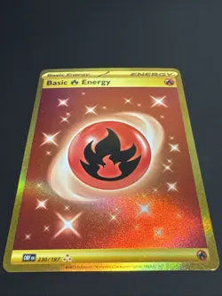 Basic Fire Energy - 230/197 - Secret Gold Rare Pokemon TCG Obsidian Flames - NM - Image 2