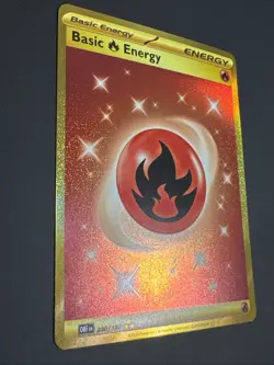 Basic Fire Energy - 230/197 - Secret Gold Rare Pokemon TCG Obsidian Flames - NM - Image 4