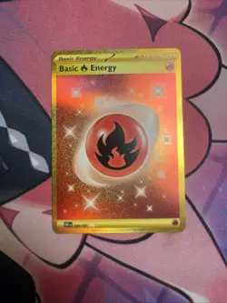 Pokemon TCG Basic Fire Energy Gold #230/197 Hyper Rare SV: Obsidian Flames NM/M - Image 1