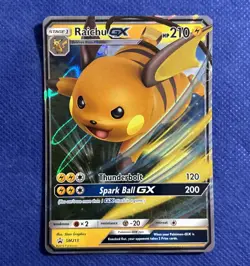 Pokemon Raichu GX SM213 Hidden Fates Holo Black Star Promo NM - Image 1