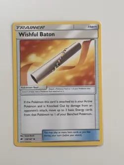 Pokemon TCG Wishful Baton Uncommon SM - Burning Shadows 128/147 - Image 1