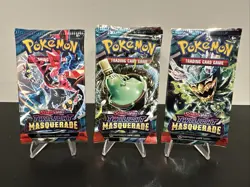 (Lot of 3) Pokemon TCG Booster Packs | Twilight Masquerade | Sealed | English - Image 1