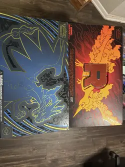Pokemon TCG Team Rocket Moltres Mega Charizard UPC Playmat Deck Box Dice Coin - Image 1