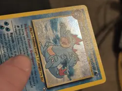 Pokemon TCG Feraligatr 4/111 Neo Genesis Unlimited Holo Rare MP Swirl - Image 5