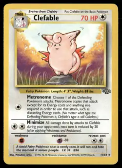 Clefable (17) Rare Jungle 17/64 NM Pokemon TCG - Image 1