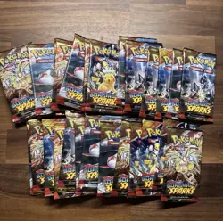 Pokemon Scarlet & Violet Surging Sparks Factory Sealed 35 Booster Pack lot - Image 1