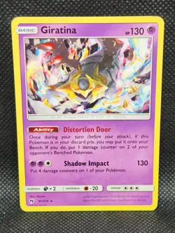 Pokemon Giratina Lost Thunder Rare 97/214 LP Condition - Image 1