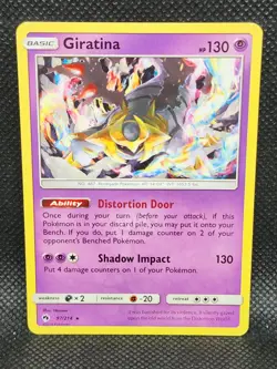 Pokemon Giratina Lost Thunder Rare 97/214 LP Condition - Image 5