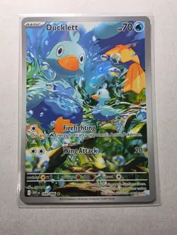 Ducklett 109/086 NM - Illustration Rare - 2025 S&V TCG Pokemon White Flare - Image 1