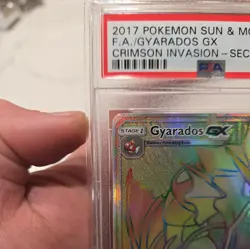 2017 Pokemon Crimson Invasion Gyarados FA 112/111 Secret Rainbow Rare PSA 10 - Image 2