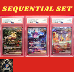 SEQ PSA 10 Gouging Fire Walking Wake Raging Bolt ex SAR set 093 094 095 Pokemon - Image 1