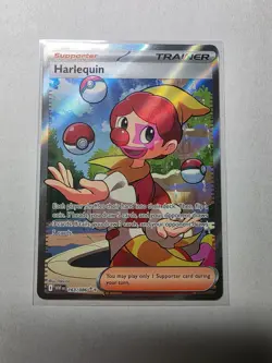 Harlequin 163/086 NM - Illustration Rare - 2025 S&V TCG Pokemon White Flare - Image 1