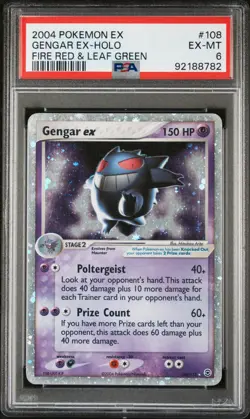 2004 POKEMON EX FIRE RED & LEAF GREEN #108 GENGAR EX-HOLO PSA 6 - Image 1