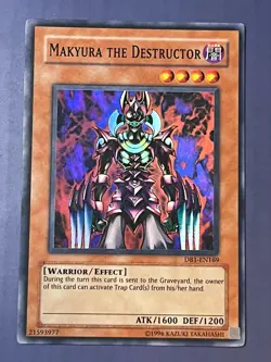Yugioh Makyura the Destructor DB1-EN169 Super Rare Unlimited LP - Image 1