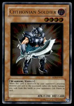 Yu-Gi-Oh TCG Elemental Energy #EEN-EN010 Chthonian Soldier (UTR) Ultimate Rare - Image 1