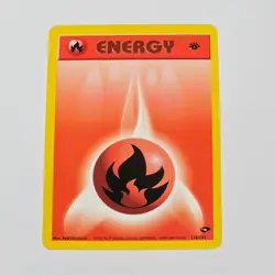 Pokemon TCG Fire Energy Gym Challenge 128/132 1st Edition WOTC 2000 Vintage - Image 1