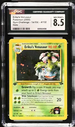 POKEMON CGC 8.5 Erika's Venusaur 4/132 2000 Gym Challenge 1st Edition Rare Holo - Image 1
