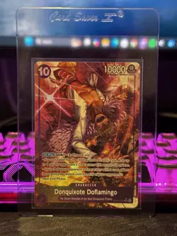 One Piece Bandai Donquixote Doflamingo OP14-069 Special Foil 10K 10C EN - Image 1