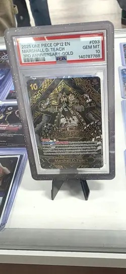 2025 One Piece 3rd Anniversary Marshall D Teach Gold #OP09-093 PSA 10 - Image 1