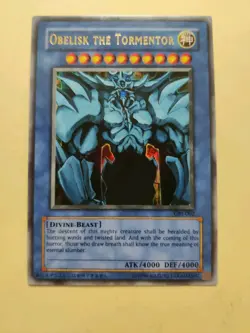 Yu-Gi-Oh Obelisk the Tormentor GBI-002 Ultra Rare GBA Promo LP - Image 1
