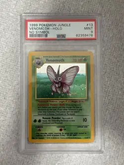 Pokemon 1999 Venomoth 13/64 Holo Jungle PSA 9 Mint *NO SYMBOL ERROR* - Image 1