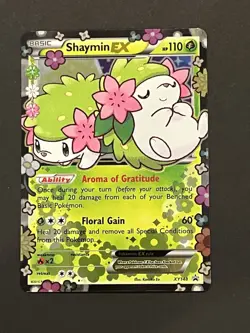 Pokemon TCG Shaymin EX XY148 Holo Black Star Promo Card Indent - Image 1