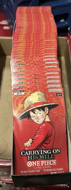 One Piece OP-13 Carrying On His Will - Sleeved Booster Packs- LOT OF 48 - Image 1