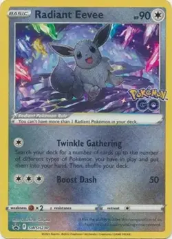 Radiant Eevee - SWSH230 - Pokemon Sword & Shield Promo Holo Rare Card NM - Image 1