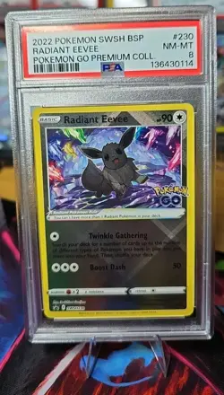 Pokemon TCG Radiant Eevee SWSH230 Sword & Shield Promo Holo Card. NM-Mt 8 - Image 1