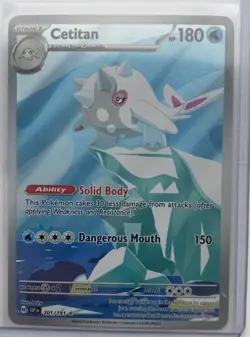 Pokemon TCG Surging Sparks Holo Card Cetitan Illustration Rare 201/191 NM - Image 1