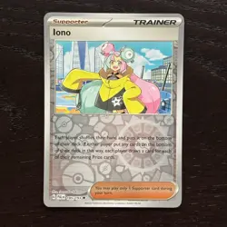 Iono 185/193 Pokemon Paldea Evolved SV02 Reverse Holo Uncommon Card NM - Image 1