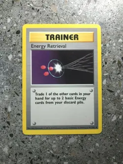 Pokemon TCG Cards SHADOWLESS Base Set Energy Retrieval 81/102 Uncommon EXC - Image 1