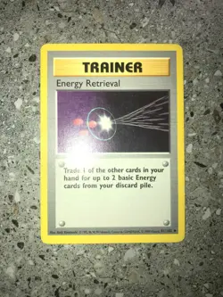 Pokemon TCG Cards SHADOWLESS Base Set Energy Retrieval 81/102 Uncommon EXC - Image 3