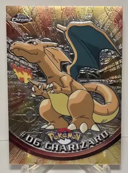 1999 Charizard #06 Pokemon Topps Chrome FOIL Card NM/M - Image 1
