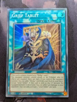 Grief Tablet MZTM-EN032 Super Rare 1st Edition YuGiOh TCG Card - Image 1