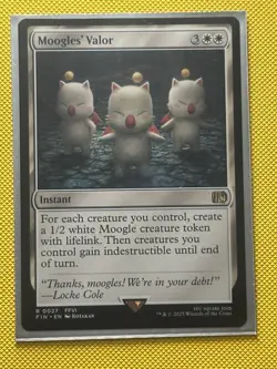 Moogles' Valor Fin 0027 Magic the Gathering Card, Final Fantasy - Image 1