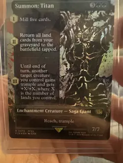 Summon: Titan (Borderless) Final Fantasy Foil - Image 1