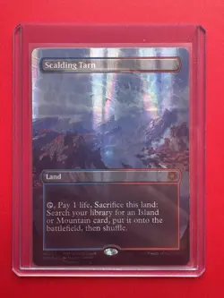 MTG Tarkir Dragonstorm - Scalding Tarn (Borderless) (Dragonscale Foil) 117 - Image 1